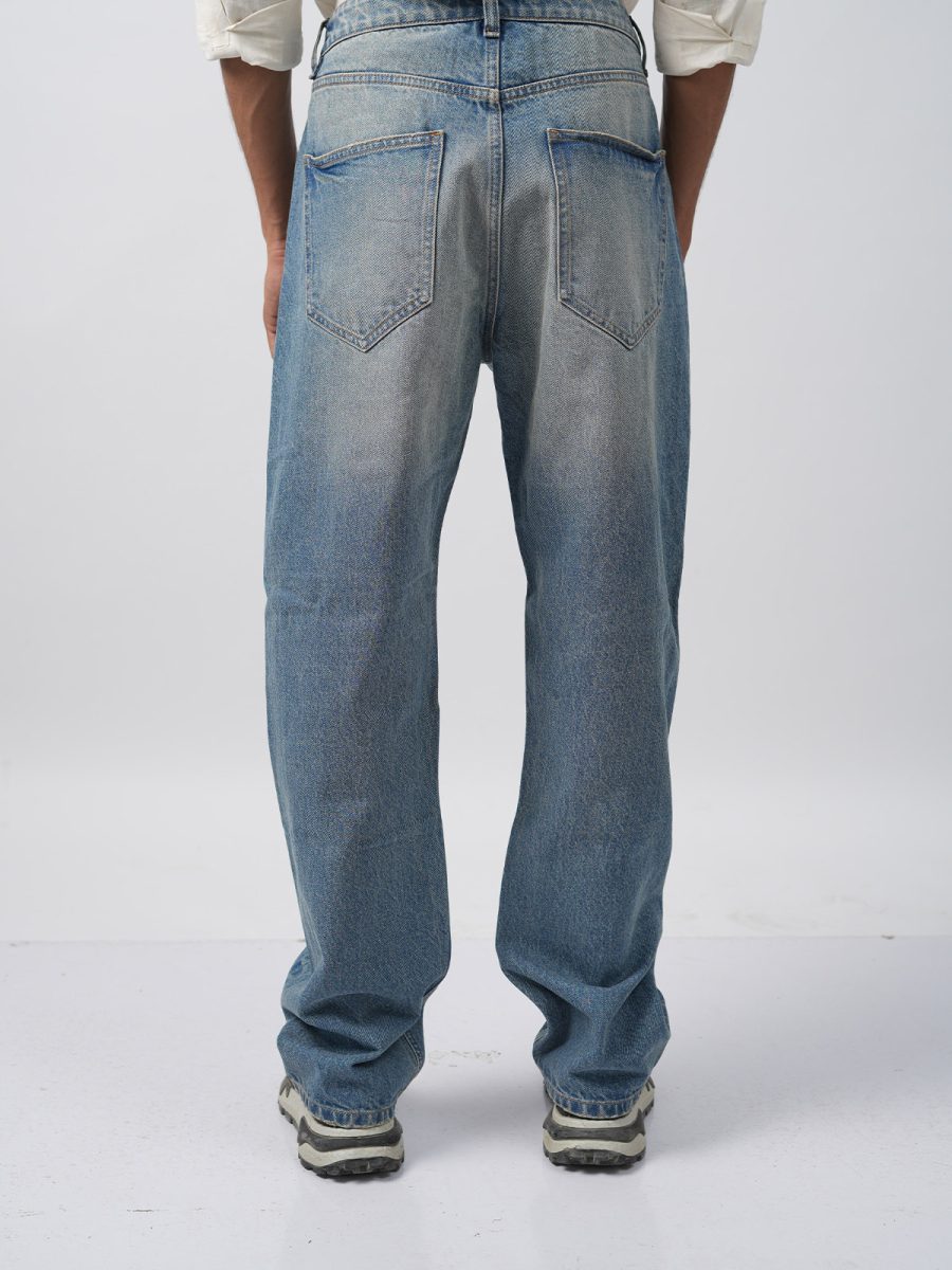 Retro Flare High Rise Denim Jeans - Image 4