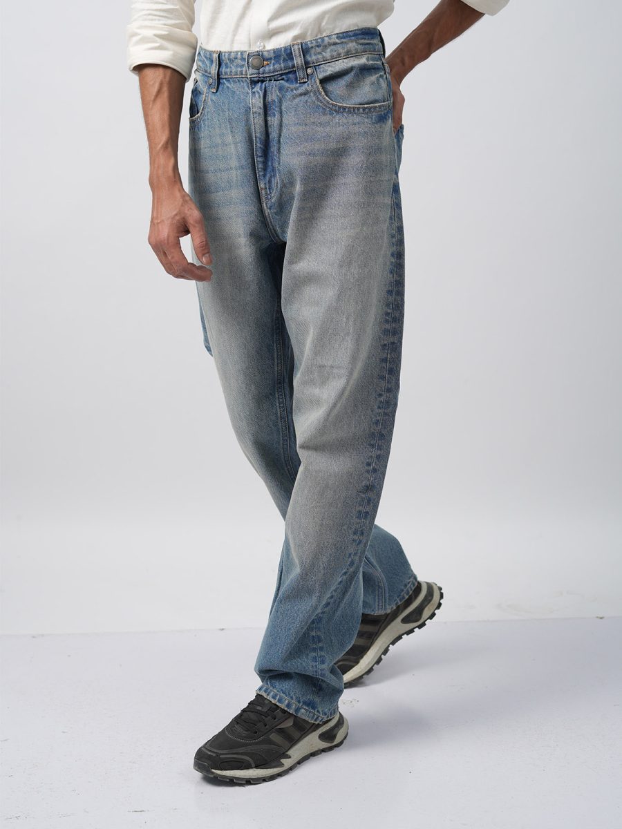 Retro Flare High Rise Denim Jeans - Image 3