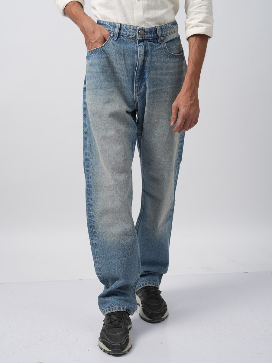 Retro Flare High Rise Denim Jeans - Image 2