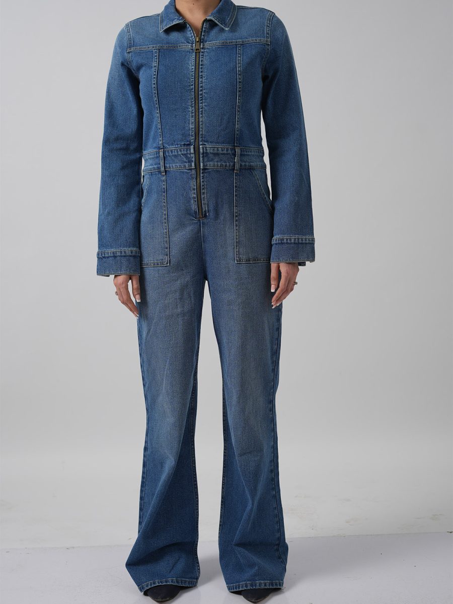 W Classic Straight Leg Indigo Denim Pants